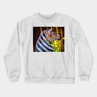 Lovely Zebra Carrousel Ride Crewneck Sweatshirt